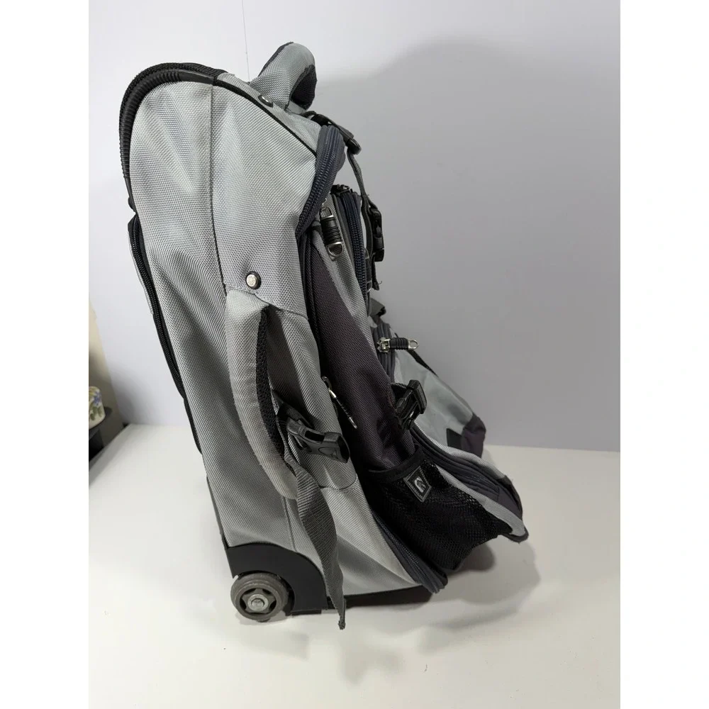 High Sierra AT3 Rolling Backpack Gray Charcoal 2 in 1 Carry On Luggage Bag